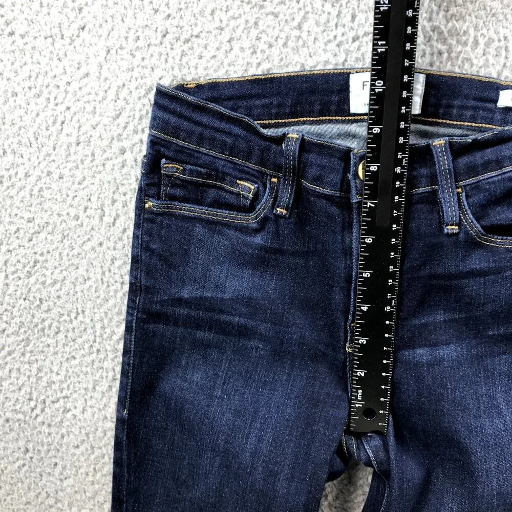 FRAME Womens Size 26 Le Skinny De Jeanne Queens Way Dark Wash Stretch Denim Jean